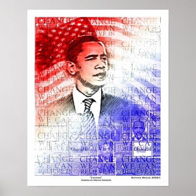 Póster Versión del sueño americano de Obama - Personaliza (Frente)