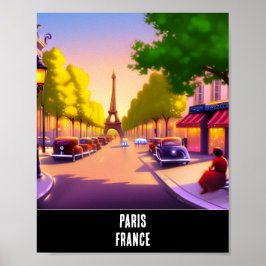 Póster Versión soñada de la Torre Eiffel, París