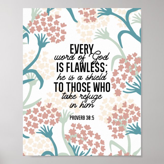 Póster Verso bíblico Proverb 30:5 (Frente)