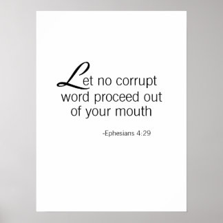 Póster Verso de la Biblia