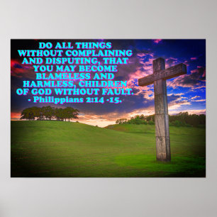 Póster Verso de la biblia a partir del 2:14 de los