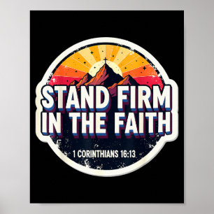 Póster Verso de la Biblia cristiana Manténganse firmes en