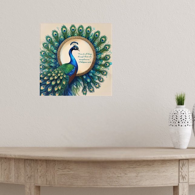 Póster Verso de la Biblia de Flor de Pavo Real Celestial  (Subido por el creador)