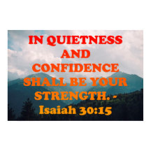 Verso de la Biblia de Isaías 30:15.