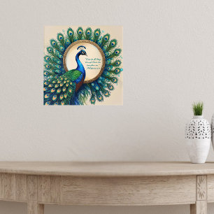 Póster Verso de la Biblia de la Bloom Celestial del Pavo 