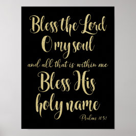 Póster Verso de la Biblia de los Salmos inspiradores