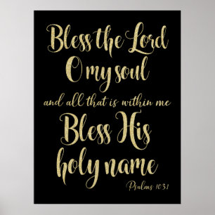 Póster Verso de la Biblia de los Salmos inspiradores