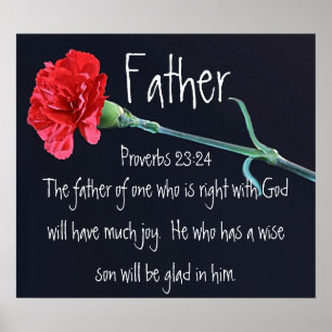Póster Verso de la biblia del Día del Padre 23:24