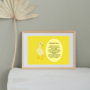 Póster Verso de la Biblia del Patito Amarillo para el Cua