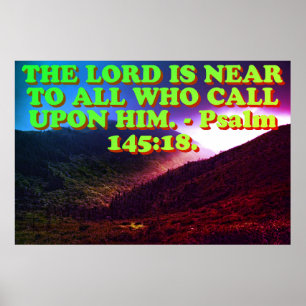 Póster Verso de la Biblia del Salmo 145:8.