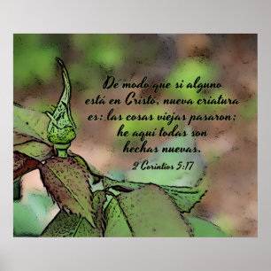 Póster Verso de la Biblia Española - Nueva Criatura - Pos