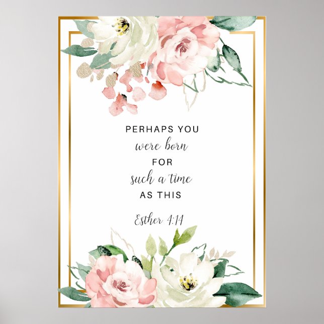 Póster Verso de la Biblia floral (Frente)