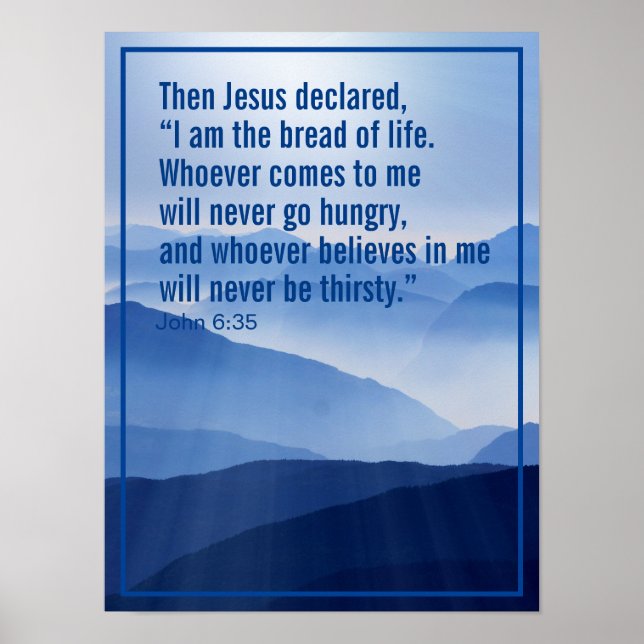 Póster Verso de la Biblia Motivadora Cristiana personaliz (Frente)