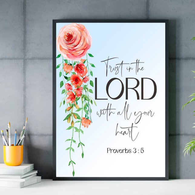 Póster Verso de la Biblia Proverbios Escritura Floral pos (Subido por el creador)