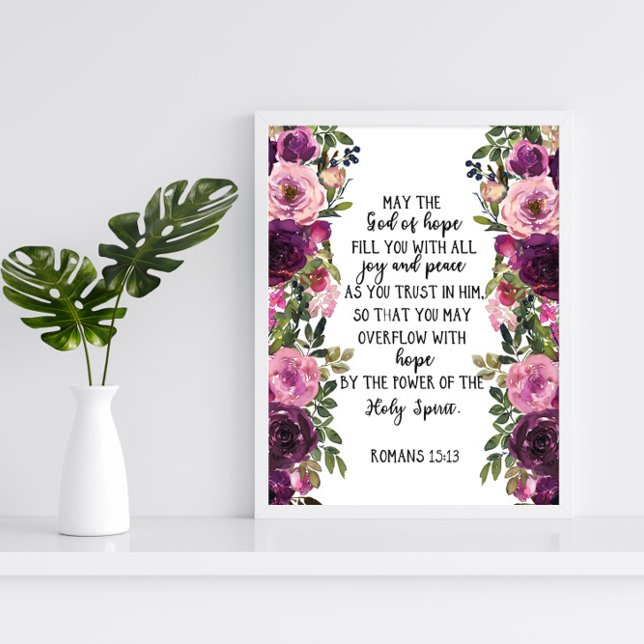 Póster Verso de la Biblia Romanos ciruela escritura flora (Subido por el creador)