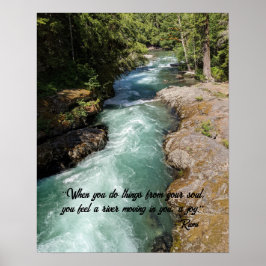 Póster Verso de poesía del río salvaje Rumi