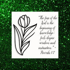 Póster Verso simple de la biblia blanca y negra |