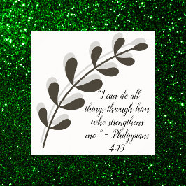 Póster Verso simple de la biblia blanca y negra |