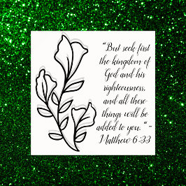 Póster Verso simple de la biblia blanca y negra |