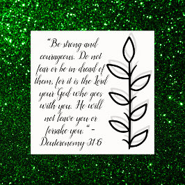 Póster Verso simple de la biblia blanca y negra |