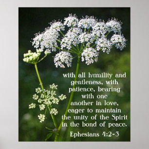 Póster Verso sobre el 4:2 de Ephesians del amor - de la