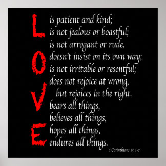 Póster Versos de amor cristiano - Sangre de Cristo - negr