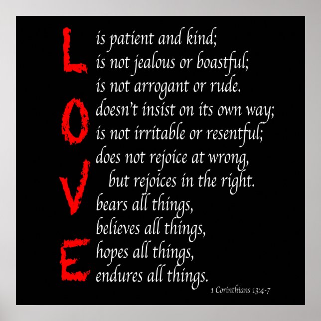 Póster Versos de amor cristiano - Sangre de Cristo - negr (Frente)