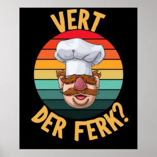 Póster Vert Der Ferk cocinero sueco