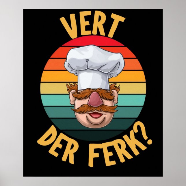Póster Vert Der Ferk cocinero sueco (Frente)