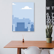 Vertical azul de Cityscape
