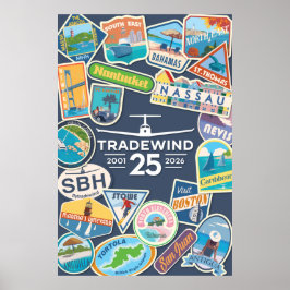 Póster vertical del 25 aniversario de Tradewind