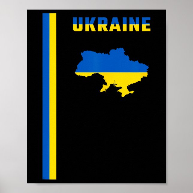 Póster Vertical Ukrainian Flag  (Frente)