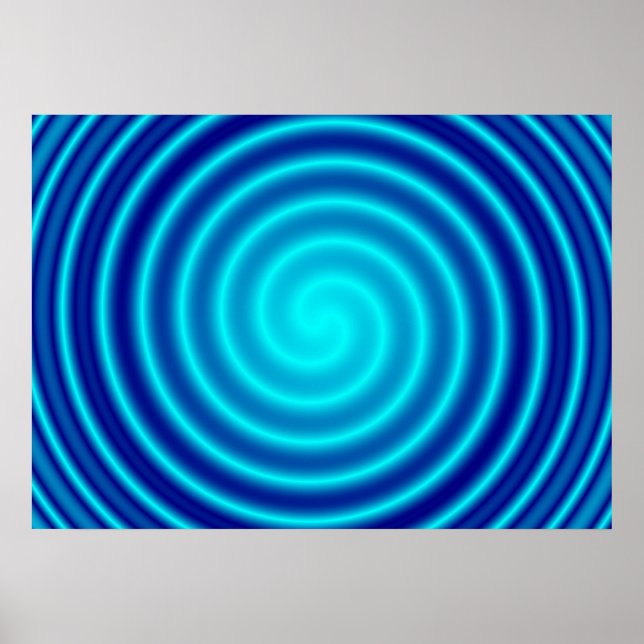 Póster Vértigo azul en espiral (Frente)