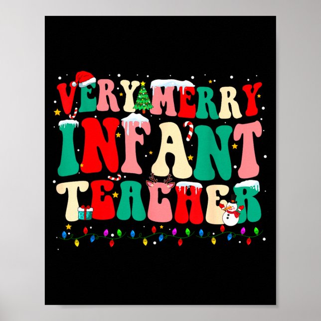 Póster Very Merry Infant Teacher Funny Infant Squad Chris (Frente)