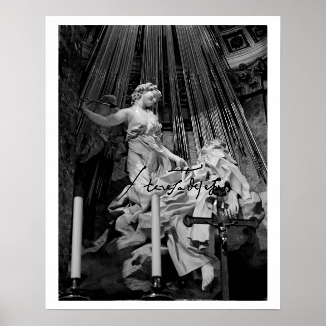 Póster Verzückung der Heiligen Theresa von Avila Bernini (Frente)