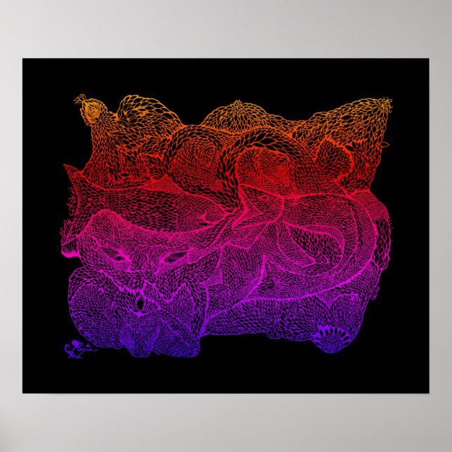 Póster Vesica Piscis Flujo De Vida (Frente)