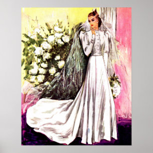 Póster vestido boda de 1938
