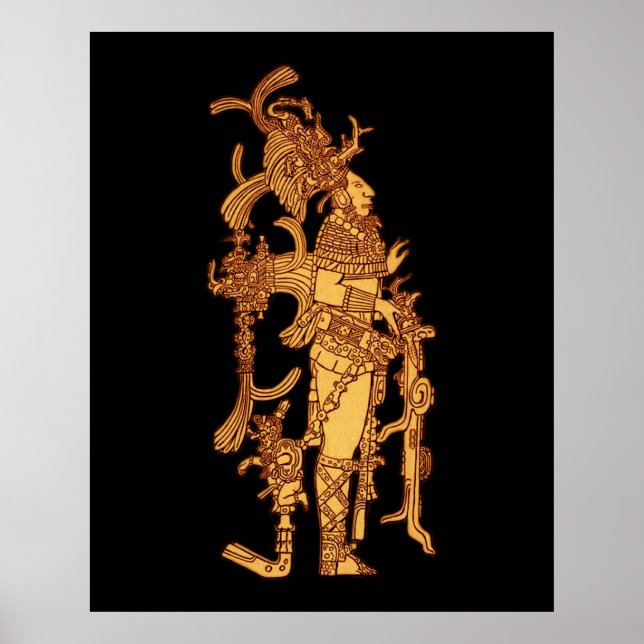 Póster Vestido Ceremonial Maya (Frente)