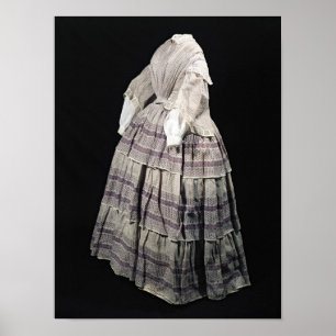 Póster Vestido de la crinolina, 1850-60
