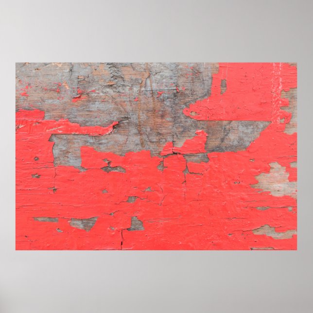 Póster Vestido de madera pintada, antiguo y descascarado (Frente)