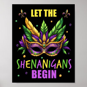 Póster Vestido De Mardi Gras Que Dejen Que Los Shenanigan