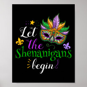Póster Vestido De Mardi Gras Que Dejen Que Los Shenanigan