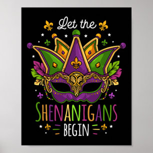 Póster Vestido De Mardi Gras Que Dejen Que Los Shenanigan