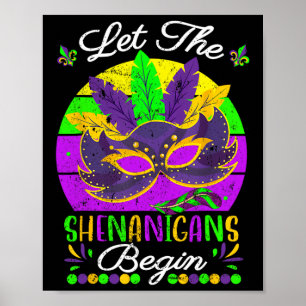 Póster Vestido De Mardi Gras Que Dejen Que Los Shenanigan