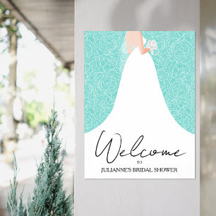 Póster Vestido de Novia Despedida de Soltera Turquesa Bie