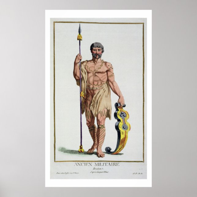 Póster Vestido de un guerrero bretón de "Receuil des Esta (Frente)