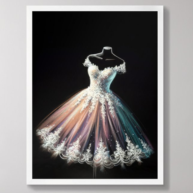 Póster Vestido del Boda de dibujo del Pastel en forma de  (Subido por el creador)