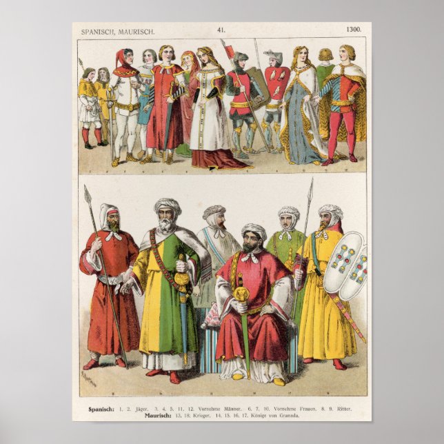 Póster Vestido español y morisco (Frente)