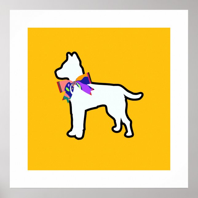 Póster Vestido Formalmente Con Un Lazo (Frente)