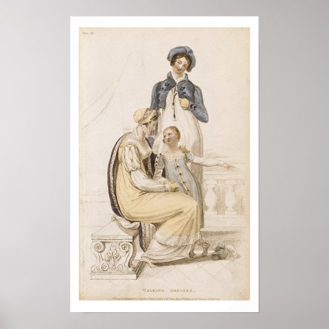 Póster Vestidos caminantes, plato de moda de la Re de Ack (Frente)